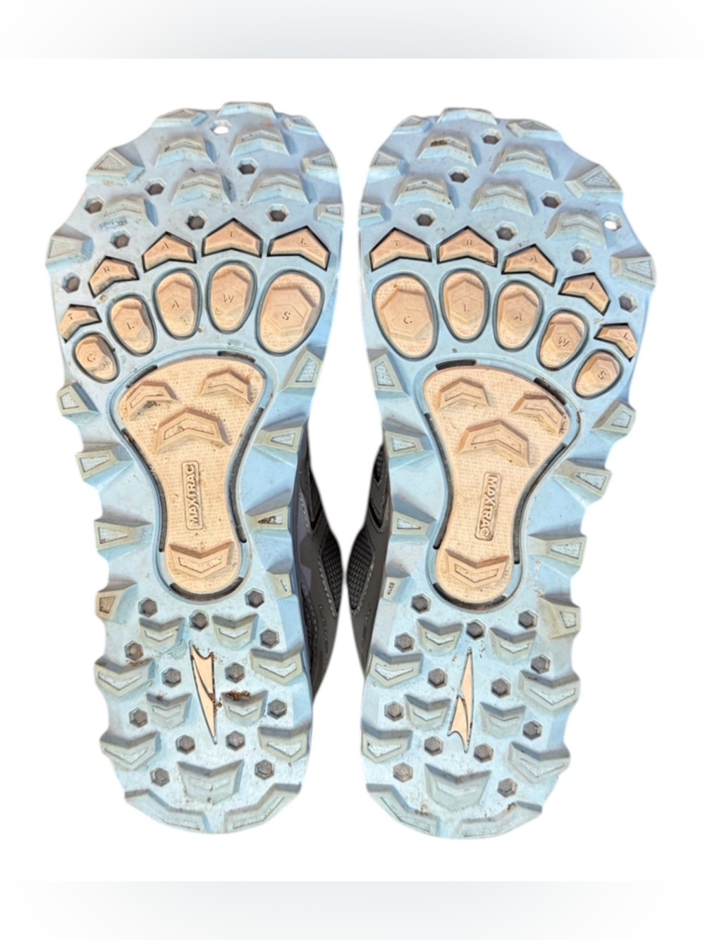 Altra Lone Peak 4.5 Trail Running Shoes Grey / Light Turquoise Women’s Size 7 - Picture 7 of 8
